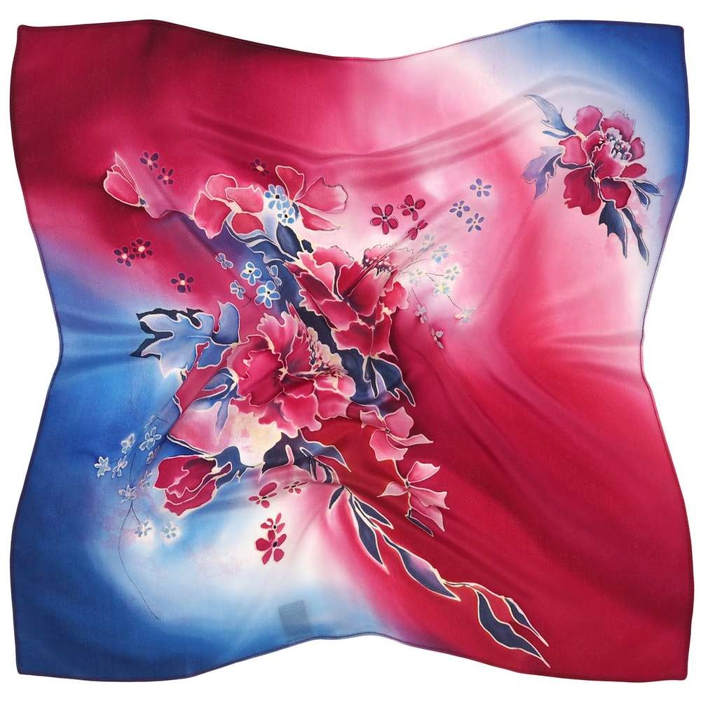 AM5-729 Gawroszka jedwabna r�cznie malowana 55x55cm